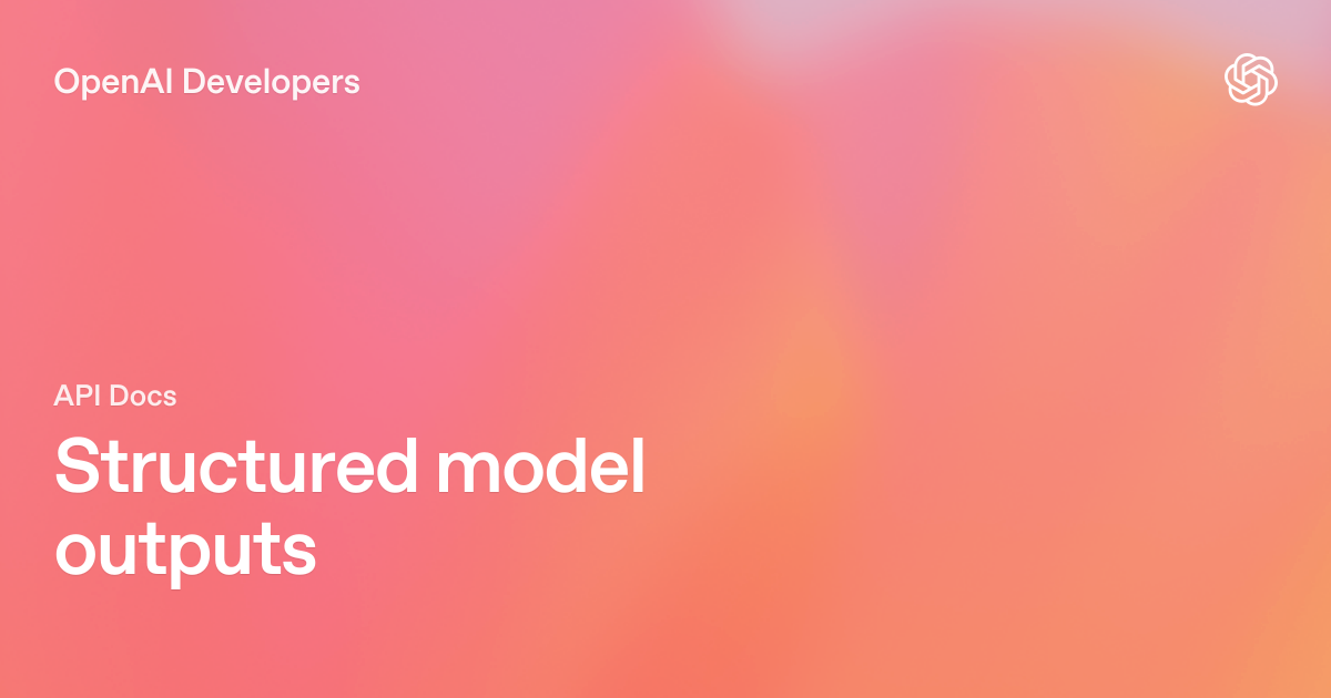 OpenAI structured outputs with JSON Schema